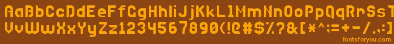 Disco7 Font – Orange Fonts on Brown Background