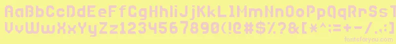 Więcej informacji o czcionce Disco7 Czcionka Disco7 – różowe czcionki na żółtym tle