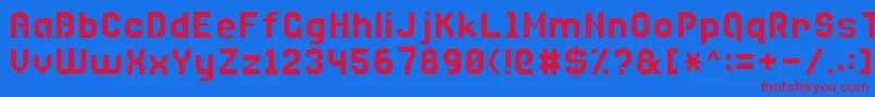Disco7 Font – Red Fonts on Blue Background