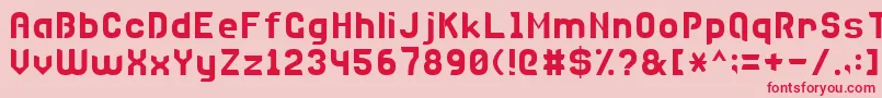 Disco7 Font – Red Fonts on Pink Background