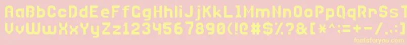 fuente Disco7 – Fuentes Amarillas Sobre Fondo Rosa