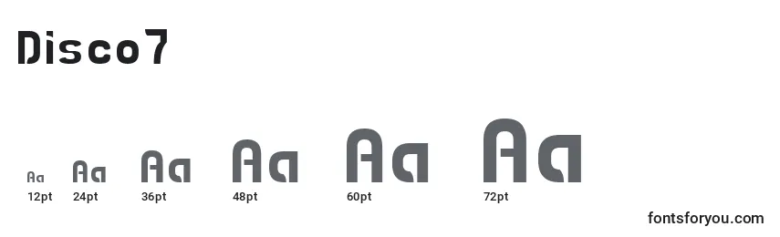 Disco7 Font Sizes