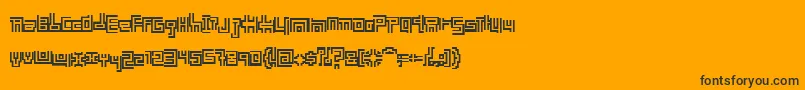 EarthPeople Font – Black Fonts on Orange Background
