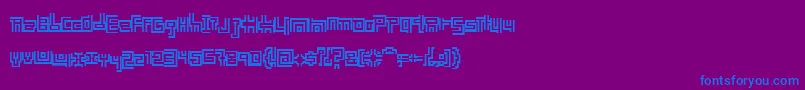 EarthPeople Font – Blue Fonts on Purple Background