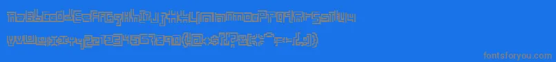 fuente EarthPeople – Fuentes Grises Sobre Fondo Azul