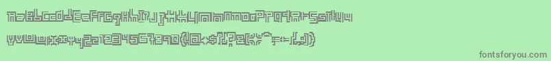 fuente EarthPeople – Fuentes Grises Sobre Fondo Verde
