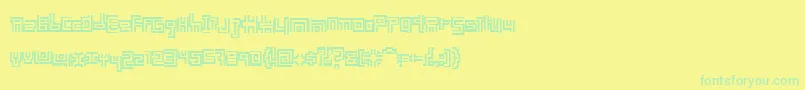 EarthPeople Font – Green Fonts on Yellow Background