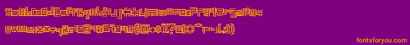En savoir plus sur la police EarthPeople Police EarthPeople – polices orange sur fond violet