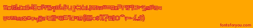 Шрифт EarthPeople – красные шрифты на оранжевом фоне