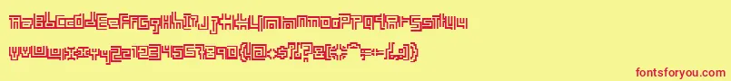 EarthPeople Font – Red Fonts on Yellow Background