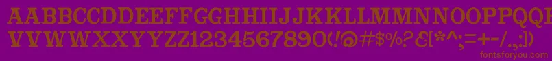 Cabbagetownbookstd Font – Brown Fonts on Purple Background