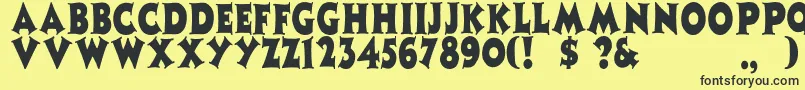 Zaleskicn Font – Black Fonts on Yellow Background