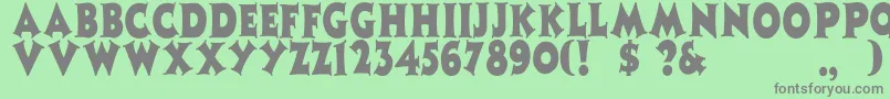 Zaleskicn Font – Gray Fonts on Green Background