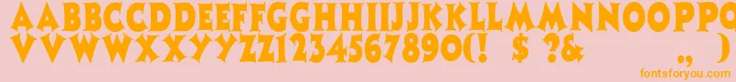 Zaleskicn Font – Orange Fonts on Pink Background