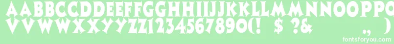 Zaleskicn Font – White Fonts on Green Background