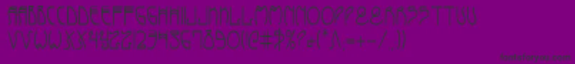 CoyoteDecoCondensed-fontti – mustat fontit violetilla taustalla