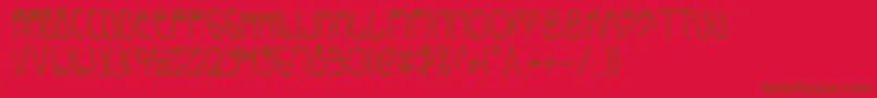 Czcionka CoyoteDecoCondensed – brązowe czcionki na czerwonym tle