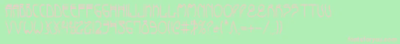 CoyoteDecoCondensed Font – Pink Fonts on Green Background