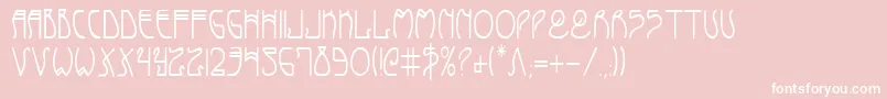 Шрифт CoyoteDecoCondensed – белые шрифты на розовом фоне