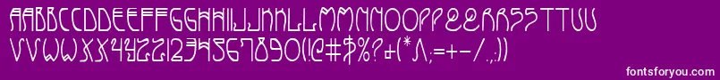 フォントCoyoteDecoCondensed – 紫の背景に白い文字