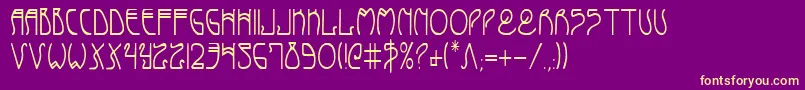 CoyoteDecoCondensed Font – Yellow Fonts on Purple Background