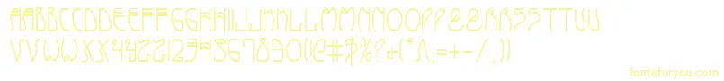 Шрифт CoyoteDecoCondensed – жёлтые шрифты на белом фоне