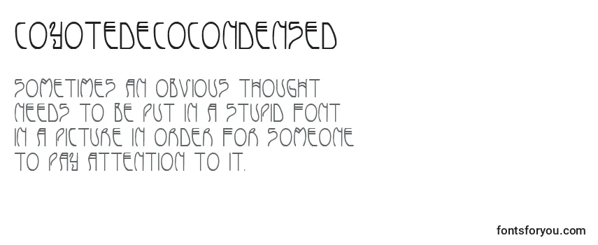 CoyoteDecoCondensed Font