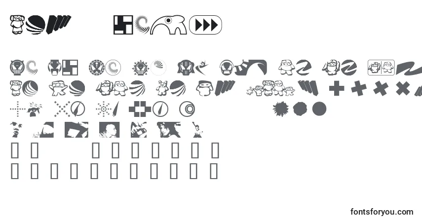 Schriftart Klozzbats – Alphabet, Zahlen, spezielle Symbole