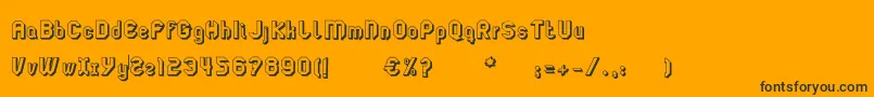 LgflagelogotresdRegular Font – Black Fonts on Orange Background