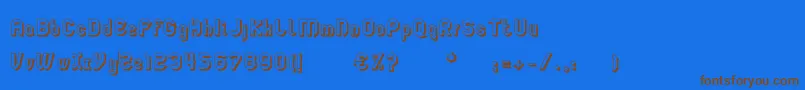 Шрифт LgflagelogotresdRegular – коричневые шрифты на синем фоне