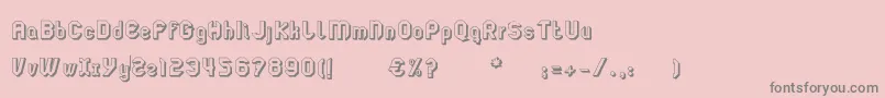 LgflagelogotresdRegular Font – Gray Fonts on Pink Background