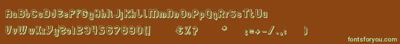 LgflagelogotresdRegular Font – Green Fonts on Brown Background