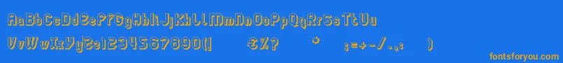 LgflagelogotresdRegular Font – Orange Fonts on Blue Background