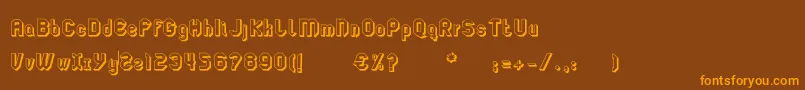 LgflagelogotresdRegular Font – Orange Fonts on Brown Background