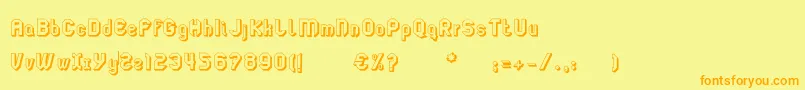 LgflagelogotresdRegular Font – Orange Fonts on Yellow Background