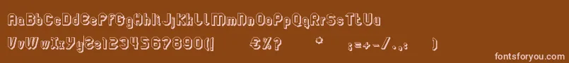 LgflagelogotresdRegular Font – Pink Fonts on Brown Background
