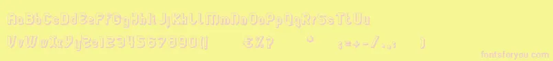 LgflagelogotresdRegular Font – Pink Fonts on Yellow Background