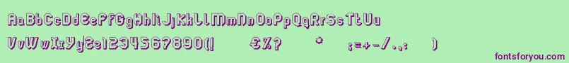 LgflagelogotresdRegular Font – Purple Fonts on Green Background