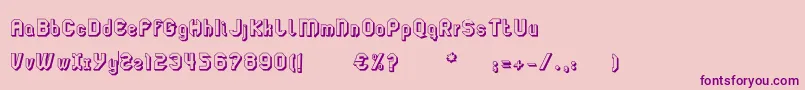 LgflagelogotresdRegular Font – Purple Fonts on Pink Background