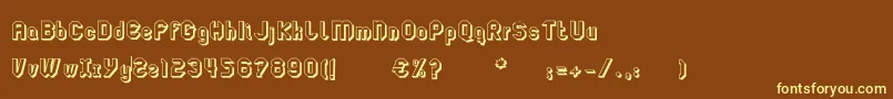 LgflagelogotresdRegular Font – Yellow Fonts on Brown Background