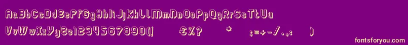 LgflagelogotresdRegular Font – Yellow Fonts on Purple Background