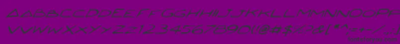 JettaItalic Font – Black Fonts on Purple Background