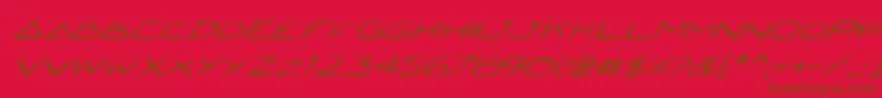 JettaItalic Font – Brown Fonts on Red Background