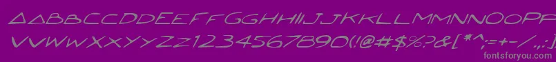 JettaItalic Font – Gray Fonts on Purple Background