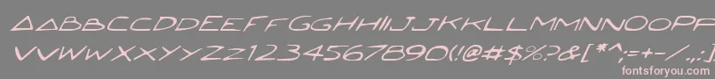 fuente JettaItalic – Fuentes Rosadas Sobre Fondo Gris