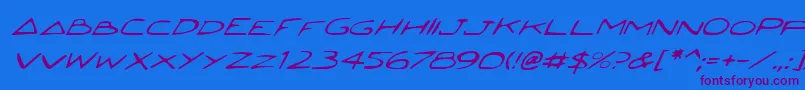 JettaItalic Font – Purple Fonts on Blue Background