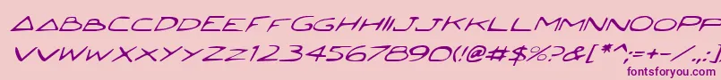 JettaItalic Font – Purple Fonts on Pink Background