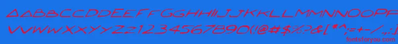 Шрифт JettaItalic – красные шрифты на синем фоне