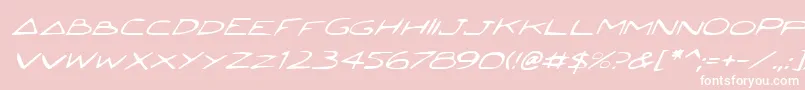 フォントJettaItalic – ピンクの背景に白い文字