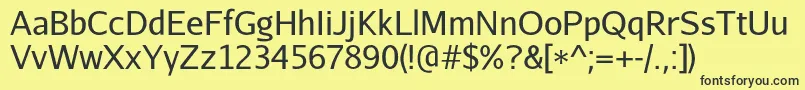 AurulentsansRegular Font – Black Fonts on Yellow Background